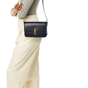 Yves Saint Laurent Black Leather Crossbody Bag